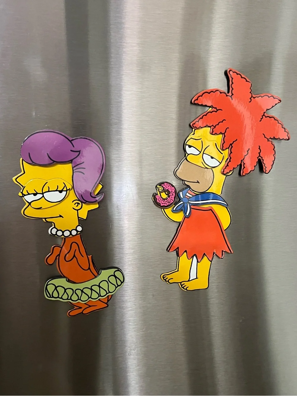 Vintage Simpsons Fridge Magnets Colorform Playset